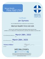First Aid USA Certificate